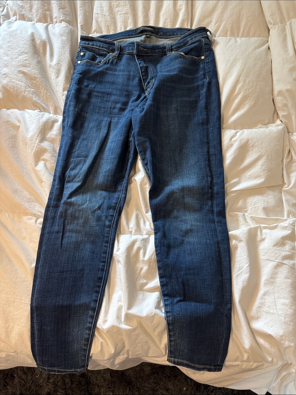 Liverpool Dark Blue Straight Leg Jeans